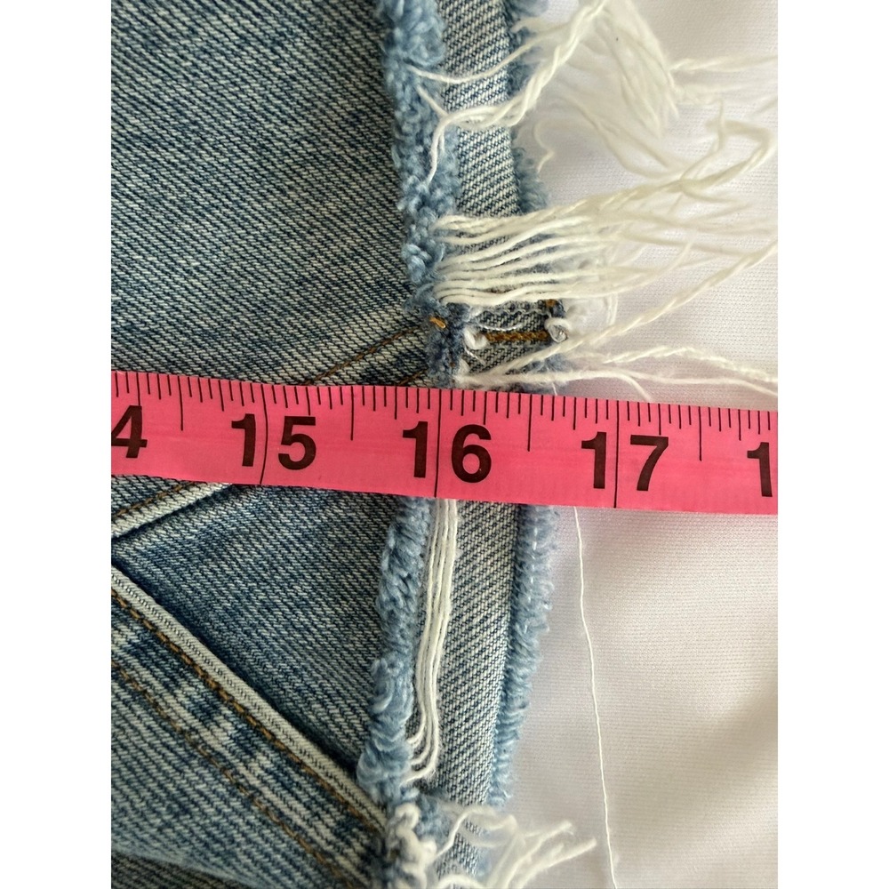 Agolde Criss Cross Denim Skirt Light/ Mid Wash Size 26 - Picture 10 of 10